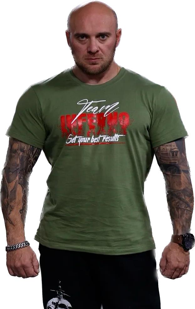 

Футболка мужская INFERNO style Ф-001-014 хаки 4XL, Ф-001-014
