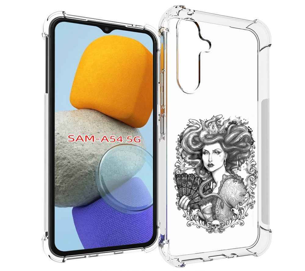 

Чехол MyPads медуза черно белый для Samsung Galaxy A54, Tocco