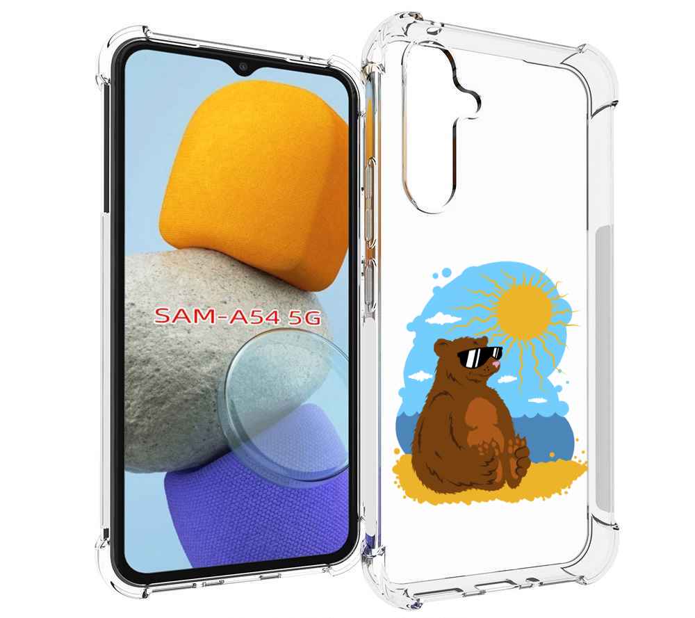 

Чехол MyPads медведь на чиле для Samsung Galaxy A54, Tocco