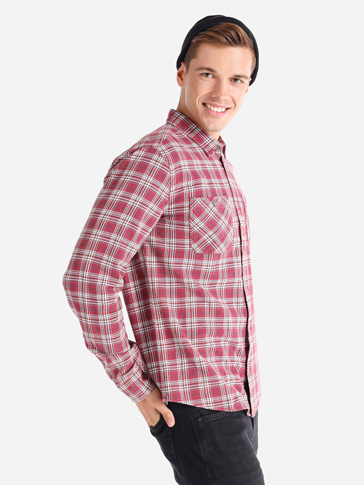

Рубашка мужская Colin's CL1064677_Q1.V1 красная 2XL, Красный, CL1064677_Q1.V1