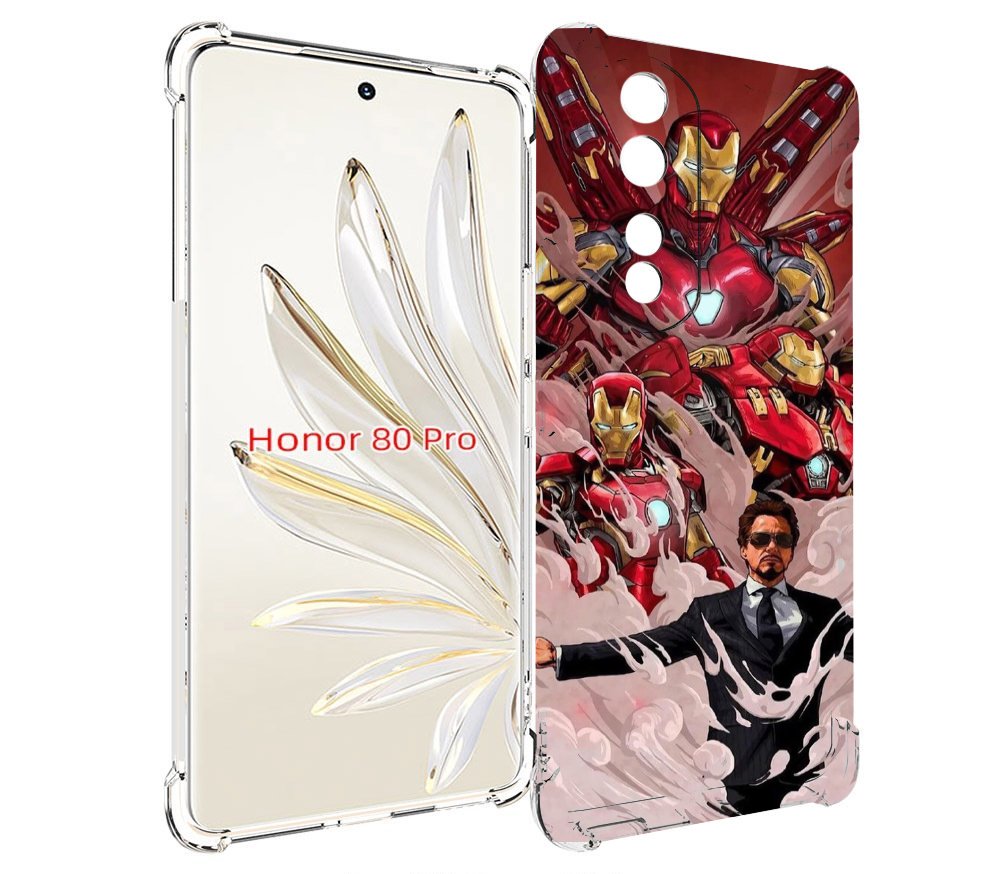 

Чехол MyPads Тони-Старк-и-костюмы для Honor 80 Pro, Прозрачный, Tocco