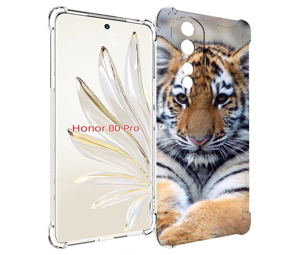 

Чехол MyPads Тигренок для Honor 80 Pro, Прозрачный, Tocco
