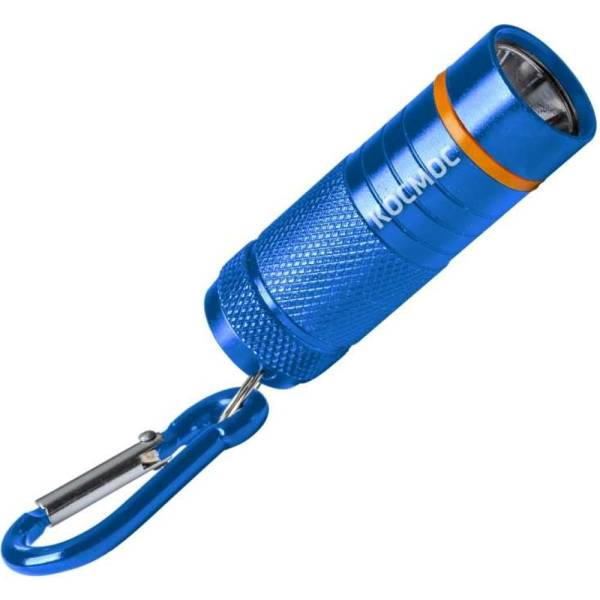 

Фонарь брелок КОСМОС 1Вт LED/4xLR44 входят в комплект/корпус анодированный алюминий/караби, Синий