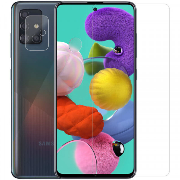 

Защитная пленка Nillkin Crystal (+ на зад. камеру) для Samsung Galaxy A51 (Анти-отпечатки)