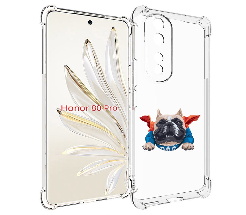 

Чехол MyPads Супер-Дог для Honor 80 Pro, Прозрачный, Tocco