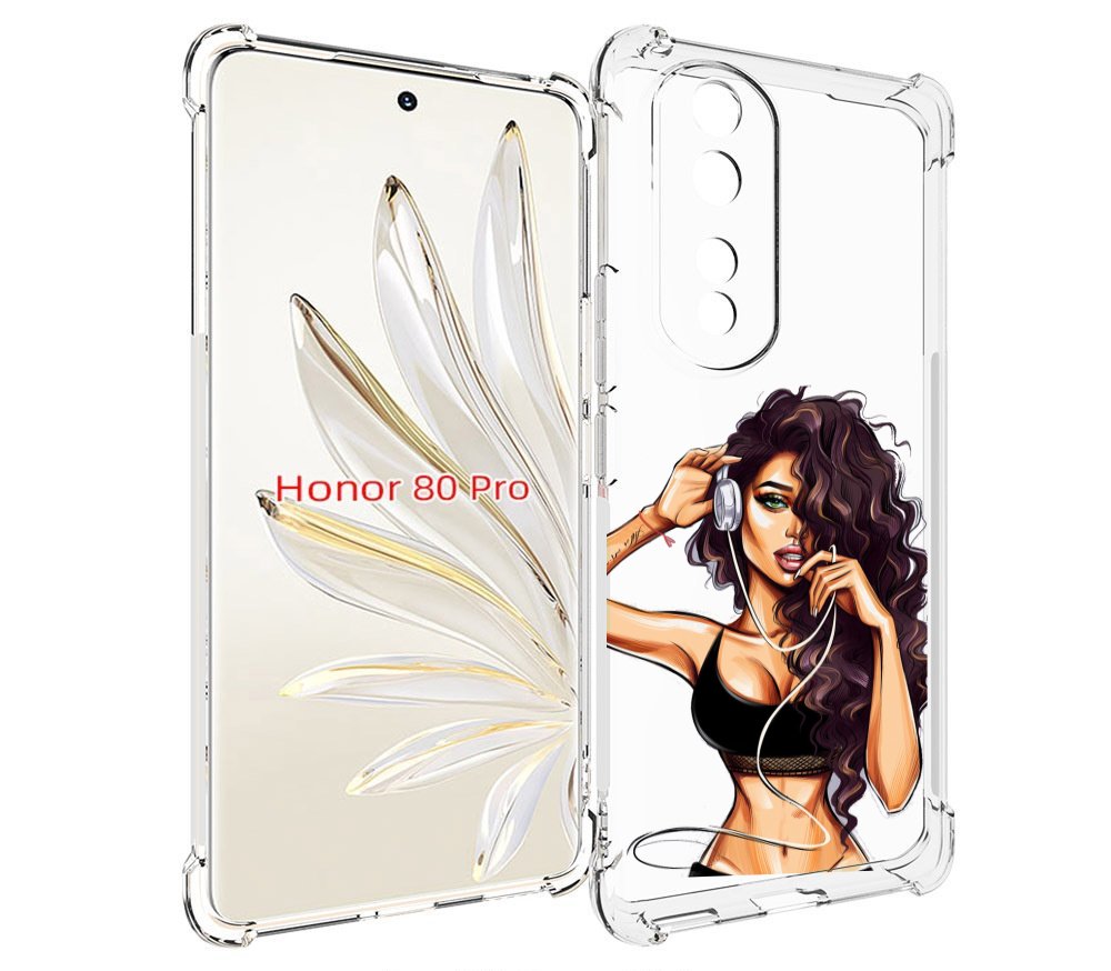 

Чехол MyPads Спортивная-девушка женский для Honor 80 Pro, Прозрачный, Tocco