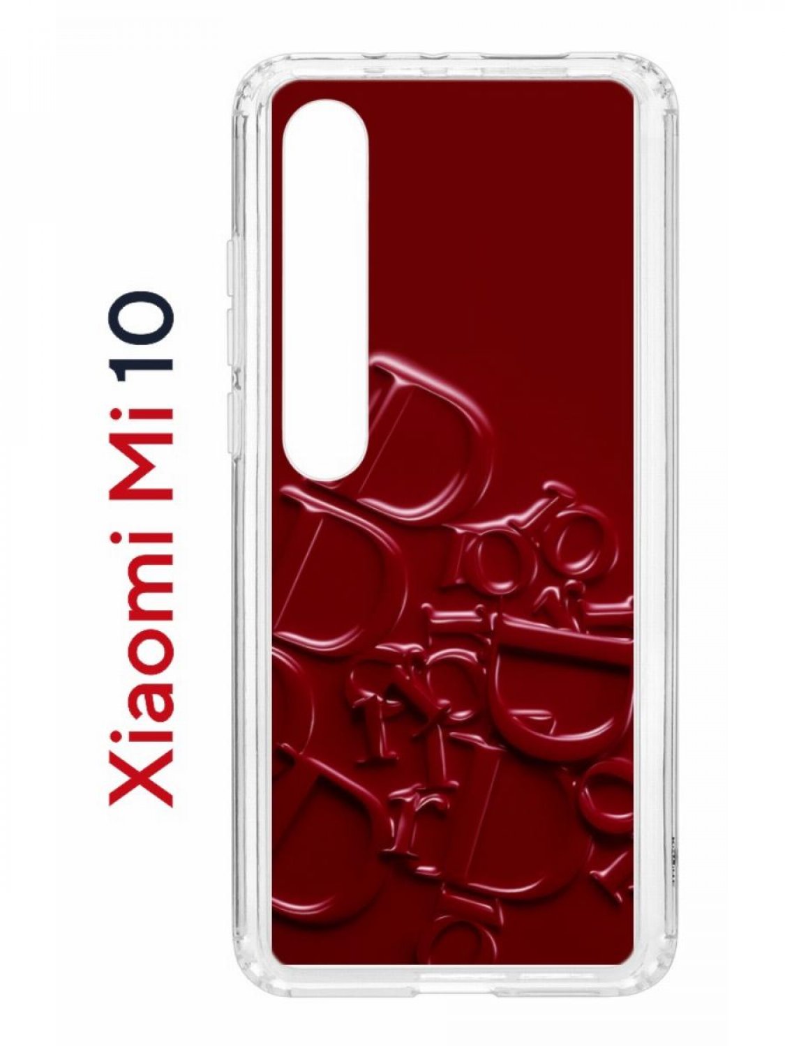 Чехол на Xiaomi Mi 10/Mi 10 Pro Kruche Print Dior,противоударный бампер,с защитой камеры