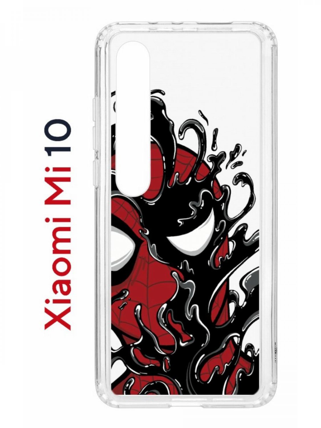 фото Чехол на xiaomi mi 10/mi 10 pro kruche print spider-man-venom,противоударный бампер кruче