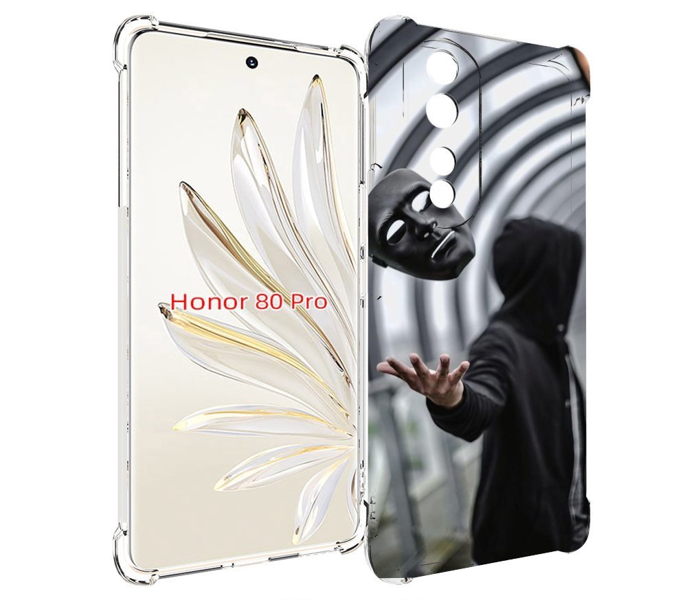 

Чехол MyPads Сними-маску для Honor 80 Pro, Прозрачный, Tocco