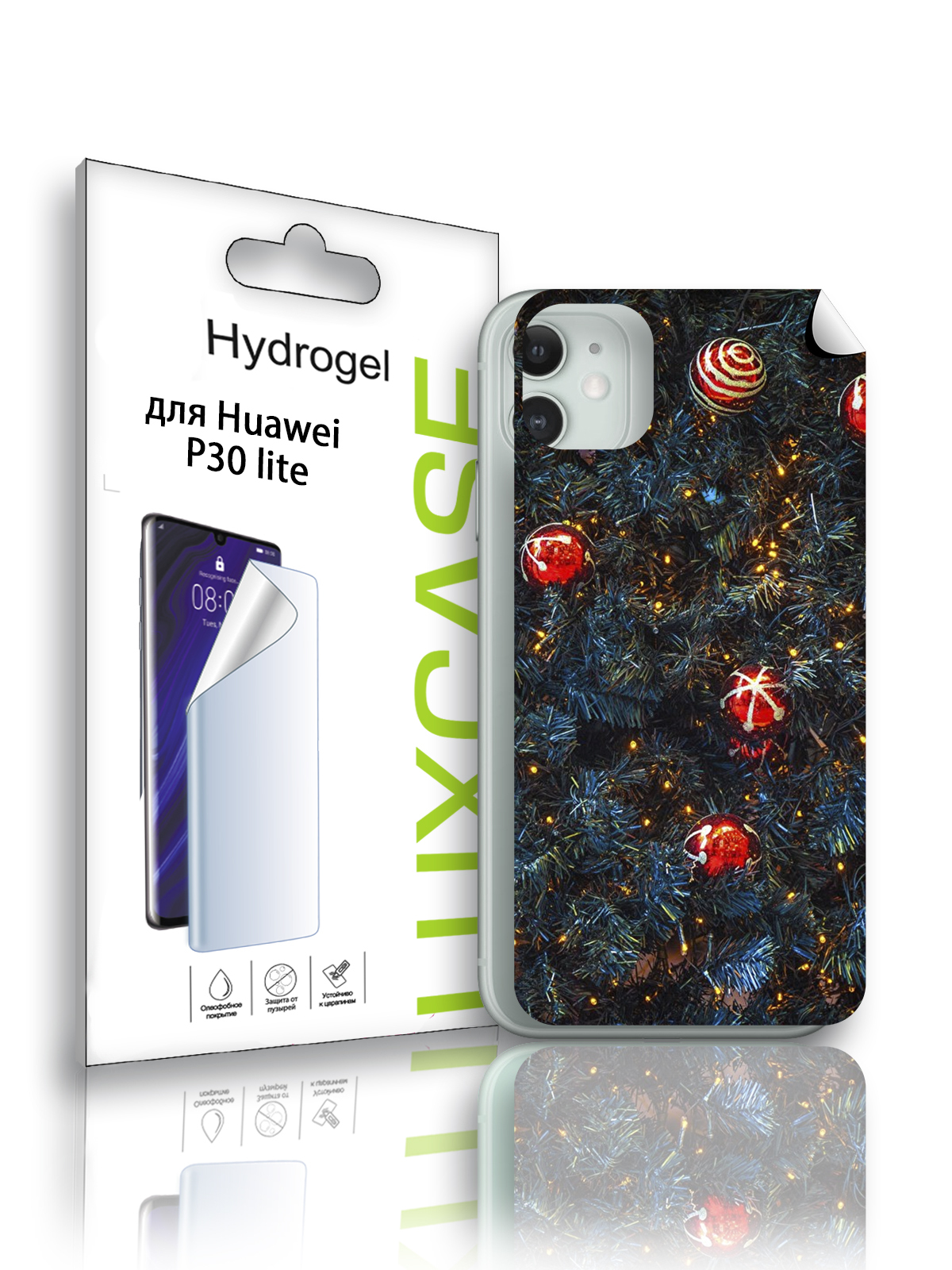 

Гидрогелевая пленка LuxCase для Huawei P30 lite, Новый год (ADT-254-F), 0,14 мм