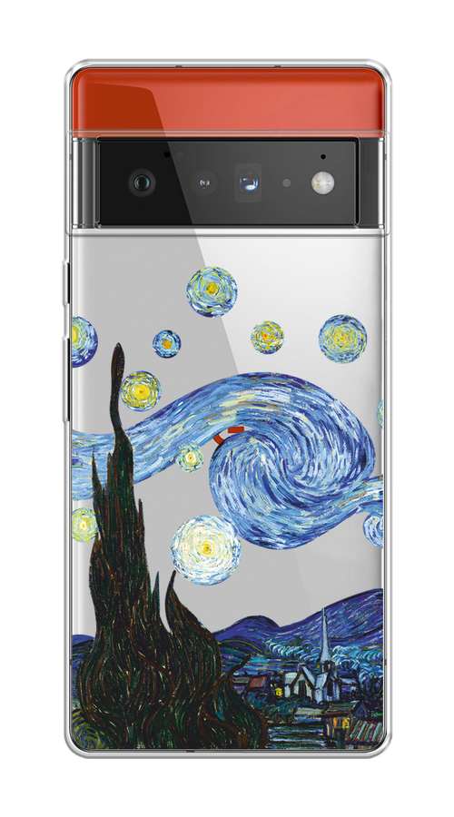 

Чехол на Google Pixel 6 Pro "Ночь Ван Гога", Голубой;синий;черный, 270950-1