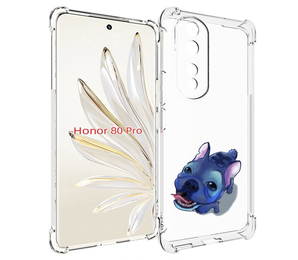 

Чехол MyPads Синий Пес для Honor 80 Pro, Прозрачный, Tocco