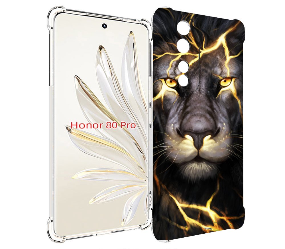 

Чехол MyPads Светящийся-лев мужской для Honor 80 Pro, Прозрачный, Tocco