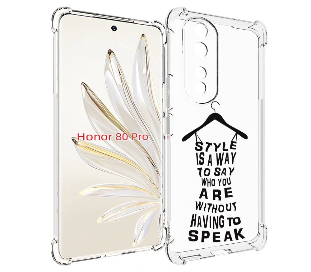 

Чехол MyPads Сарафан-из-слов для Honor 80 Pro, Прозрачный, Tocco