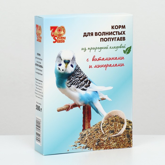 Корм для волнистых попугаев Seven Seeds с витаминами и минералами 3 шт по 500 г