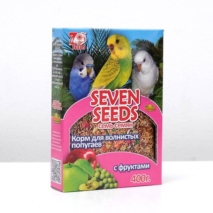 

Сухой корм для волнистых попугаев Seven Seeds Special с фруктами 2 шт по 400 г