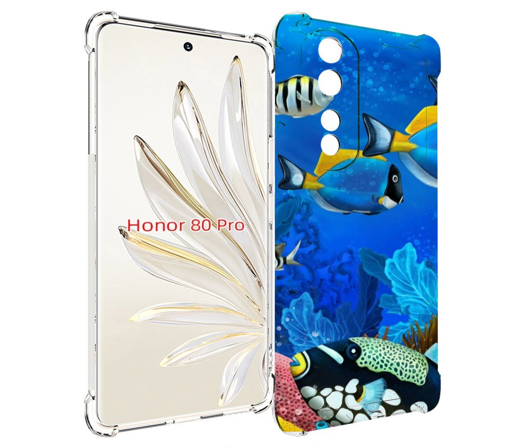 

Чехол MyPads Рыбки для Honor 80 Pro, Прозрачный, Tocco