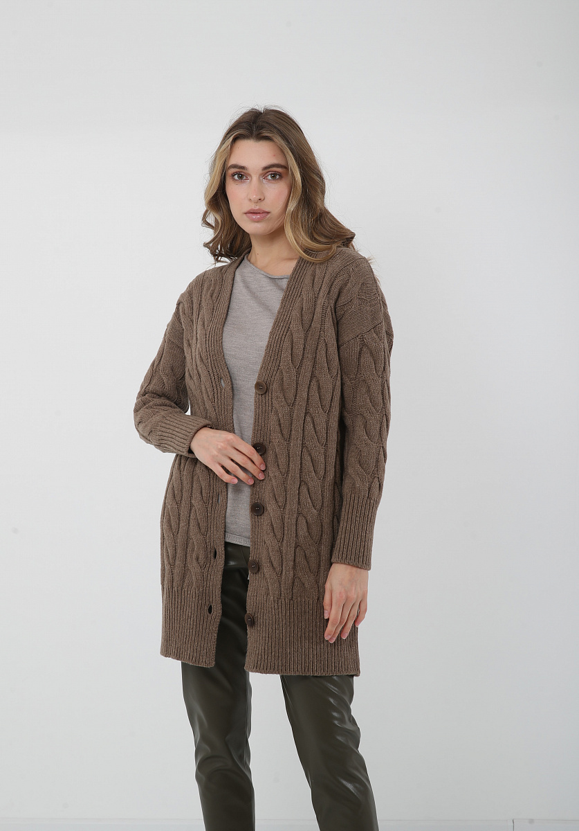 

Кардиган женский Glenfield D21CRC71T-27C бежевый L, D21CRC71T-27C