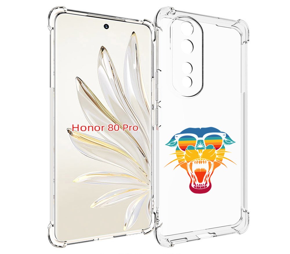

Чехол MyPads Радужная-пантера для Honor 80 Pro, Прозрачный, Tocco