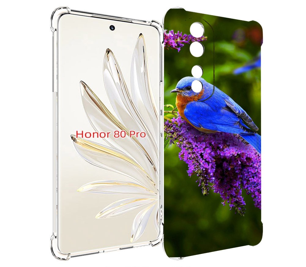 

Чехол MyPads Птица-сиреневая для Honor 80 Pro, Прозрачный, Tocco