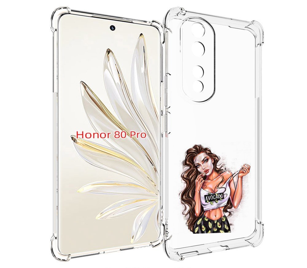 

Чехол MyPads Продукты на дом с доставкой женский для Honor 80 Pro, Прозрачный, Tocco