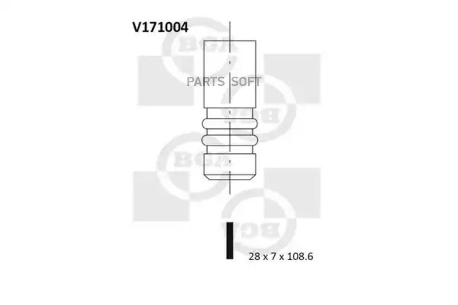 

Клапан 28x7x108.6 ex