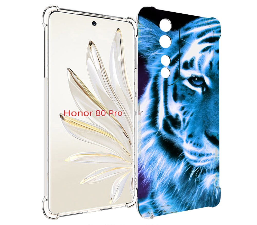 Чехол MyPads Половина-тигра мужской для Honor 80 Pro