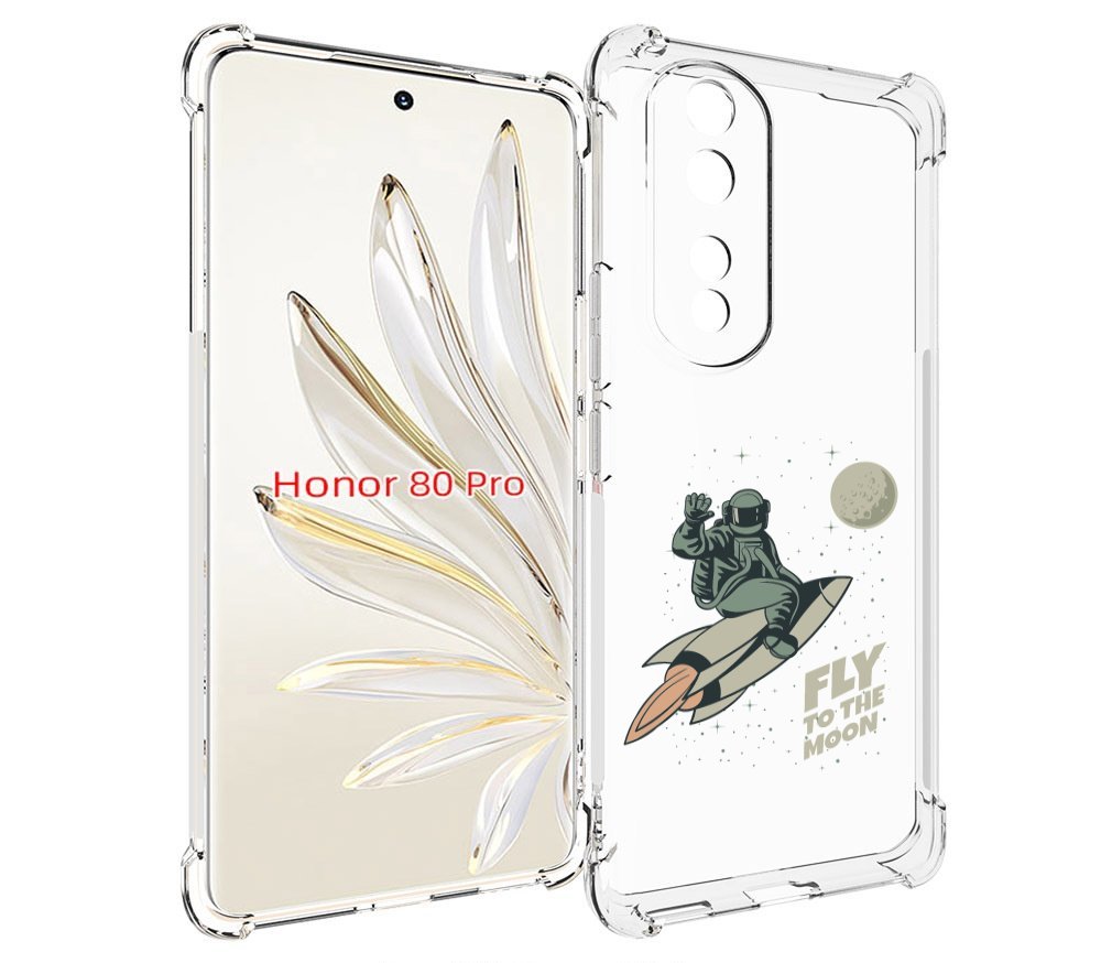 

Чехол MyPads Полет-на-Луну для Honor 80 Pro, Прозрачный, Tocco