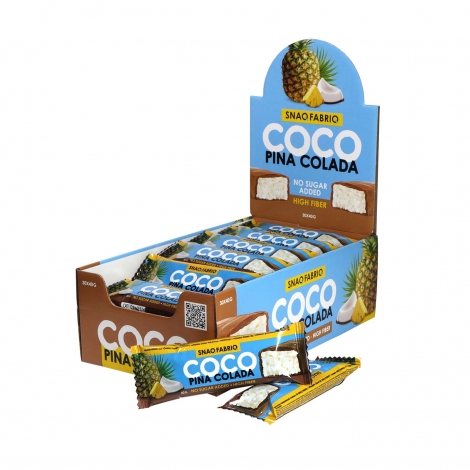 фото Глазированный батончик snaq fabriq "кокос и ананас" (коробка, 30 штук по 40 гр)