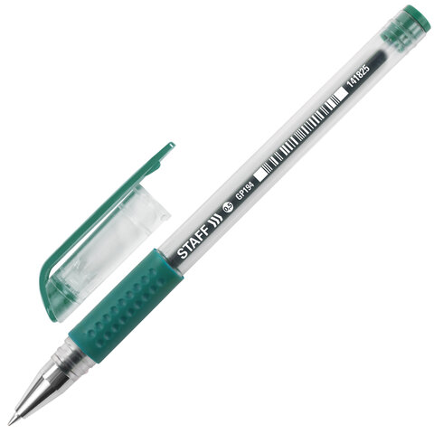 

Ручка гелевая Staff EVERYDAY GP-194, зеленая, корпус прозрачный, 141825, 48 шт