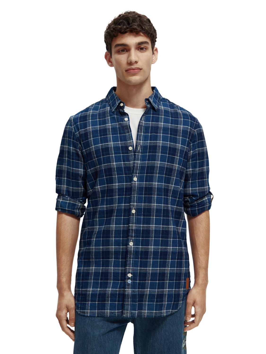 Рубашка мужская Scotch & Soda 169964/5519 синяя XL
