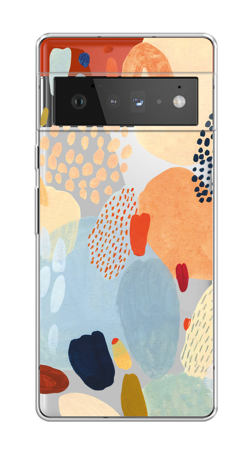 

Чехол на Google Pixel 6 Pro "Необычная абстракция", Бежевый;голубой, 270950-1