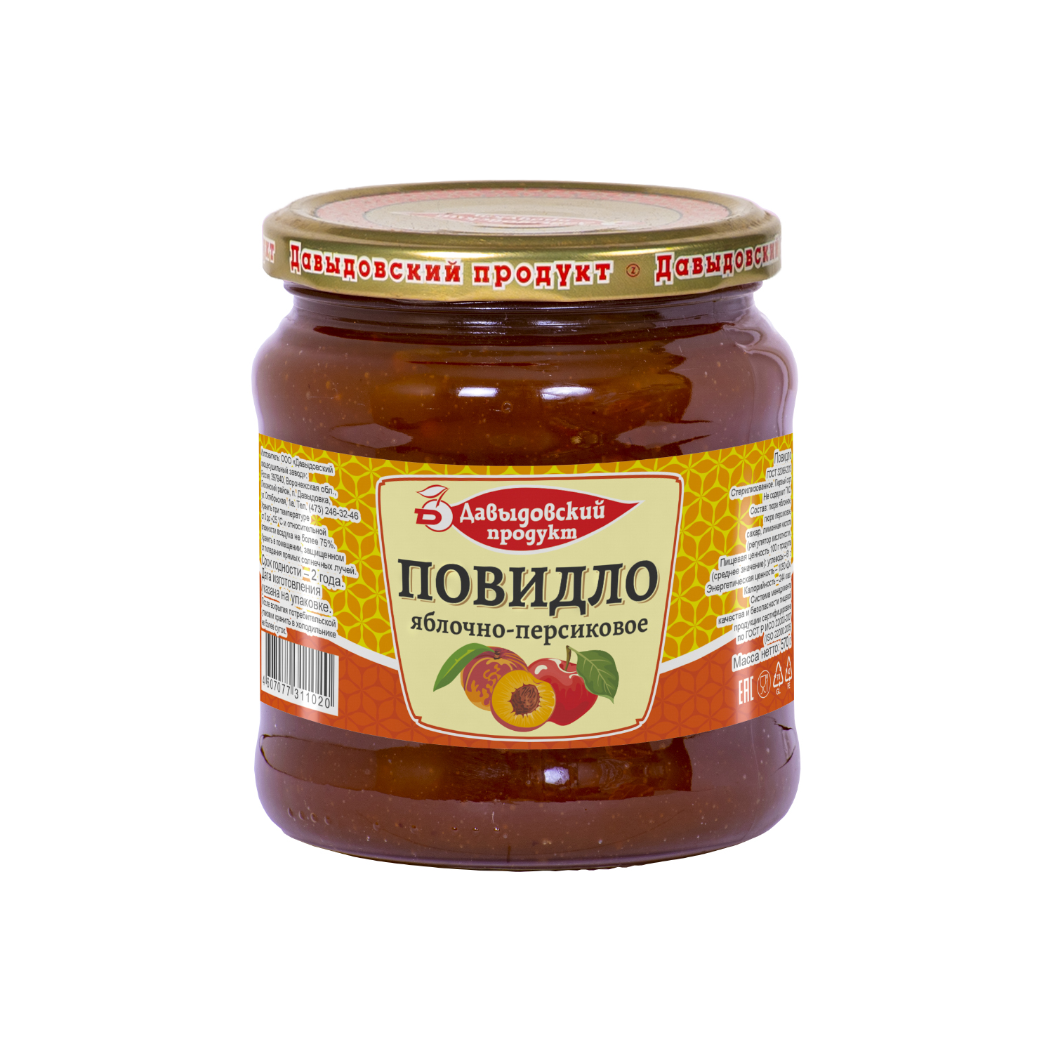 Повидло Давыдовский продукт яблочно-персиковое 570 г