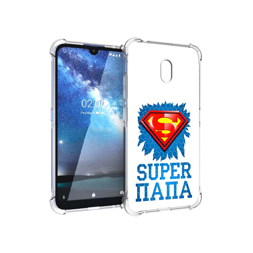 

Чехол MyPads Tocco для Nokia 2.2 Супер Папа (PT134721.103.165), Прозрачный, Tocco