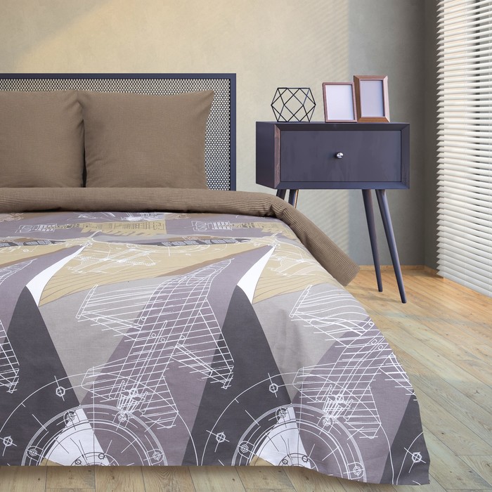 

Постельное белье Этель 2 сп Механика 175x215 см, 200x220 см, 70x70 см -2 шт,100% хл, бязь