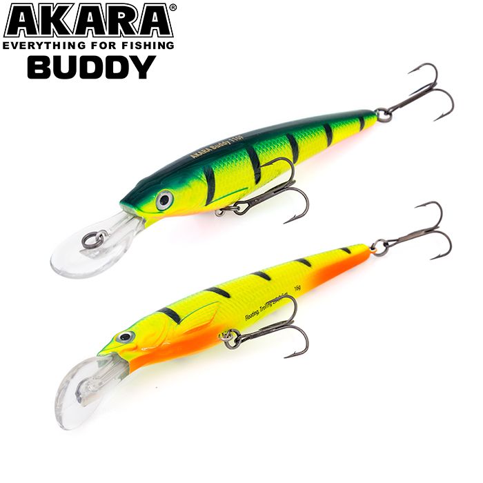 

Воблер Akara Buddy 110F 16 гр 4/7 oz 4,3 in A17, Разноцветный, Buddy