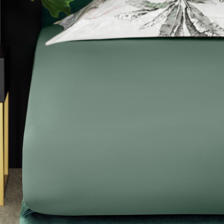 фото Простыня togas арамея 180х200 см, на резинке, патиново-зеленый, 1022.00614