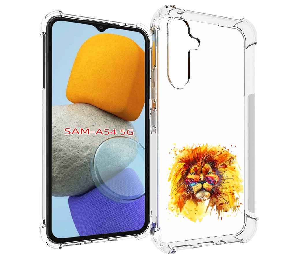 

Чехол MyPads лев в очках для Samsung Galaxy A54, Tocco
