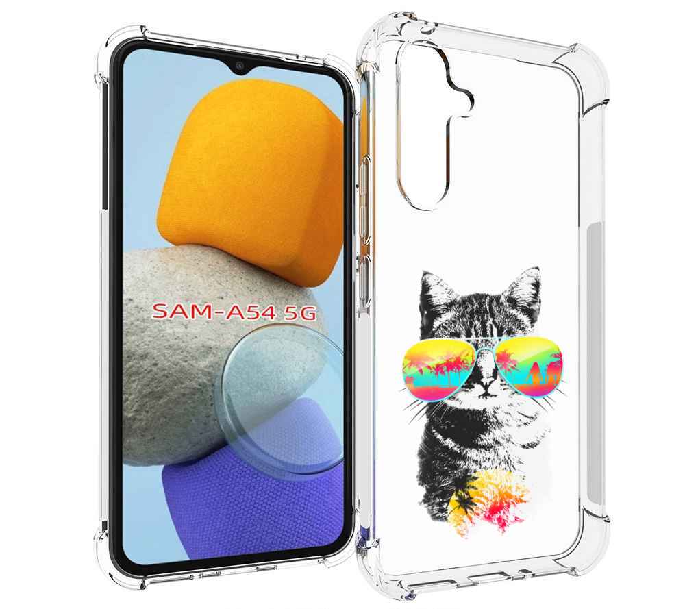 

Чехол MyPads крутой кот для Samsung Galaxy A54, Tocco