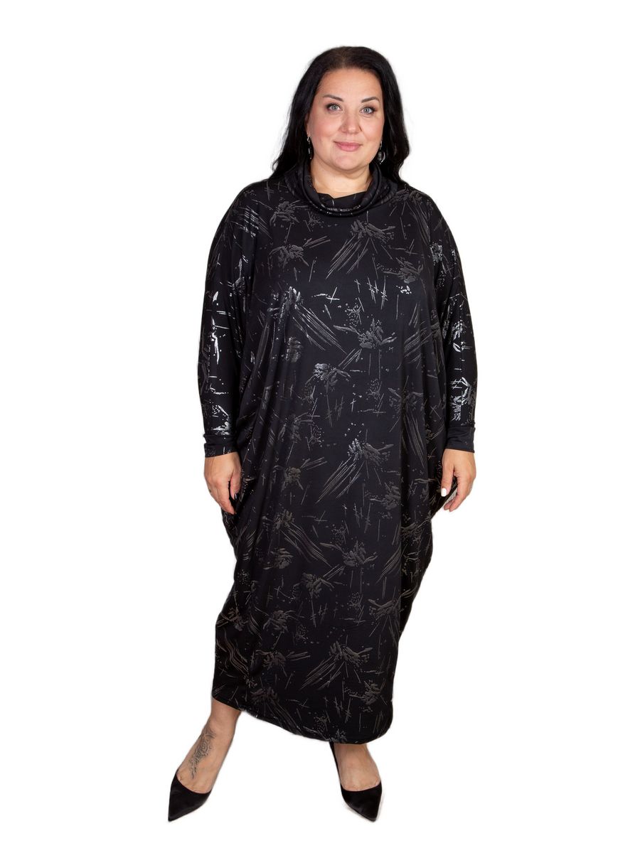 Платье женское Полное Счастье ОК-ПЛ-22-2612 черное 80 RU