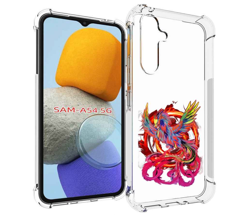

Чехол MyPads красочный феникс для Samsung Galaxy A54, Tocco