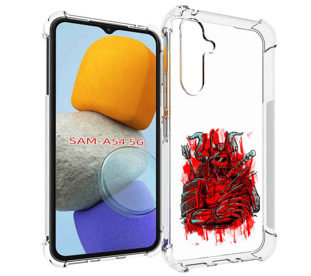 

Чехол MyPads красный скелет воин для Samsung Galaxy A54, Tocco