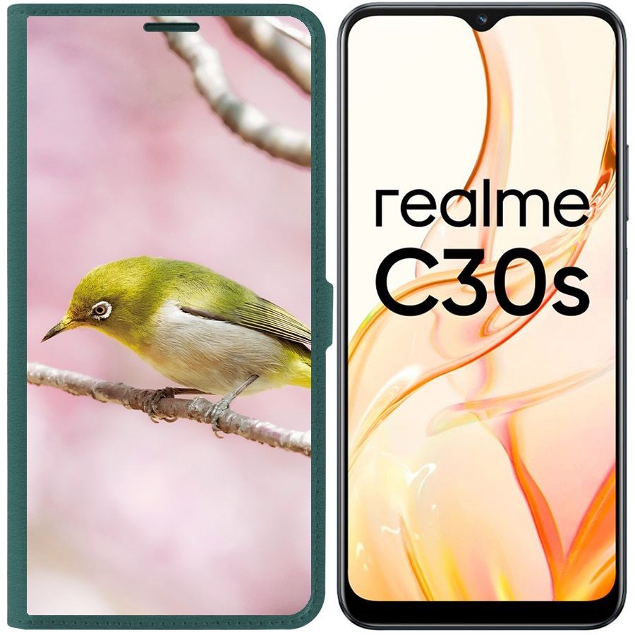 Чехол-книжка Eco Book для Realme C30s Японская белоглазка
