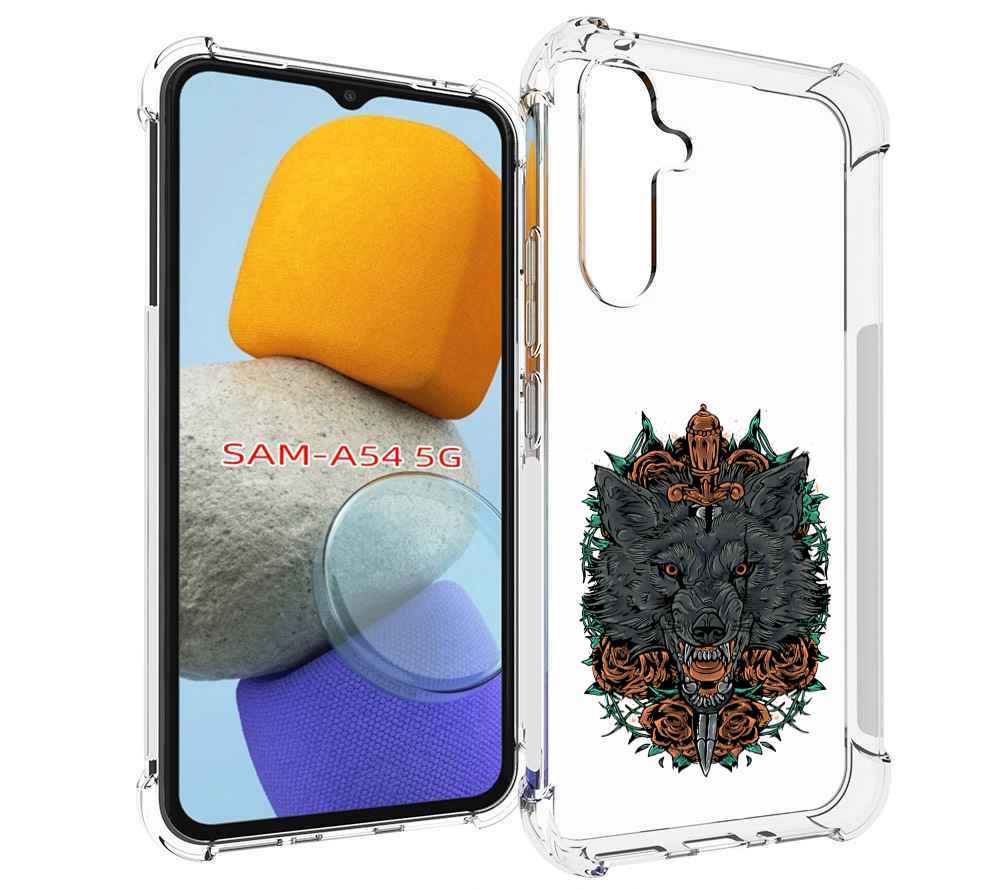 

Чехол MyPads красивый злой волк для Samsung Galaxy A54, Tocco