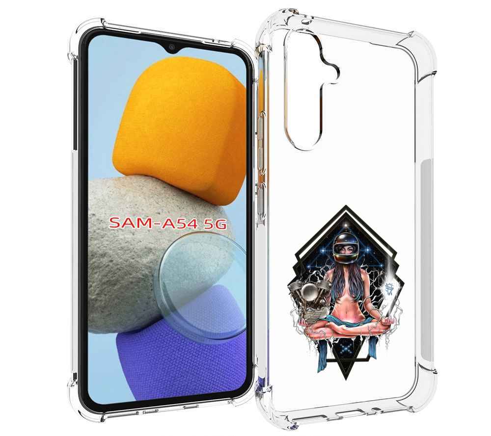 

Чехол MyPads красивая девушка в шлеме для Samsung Galaxy A54, Tocco