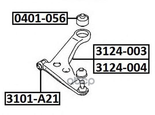 

Рычаг подвески ASVA 3124004