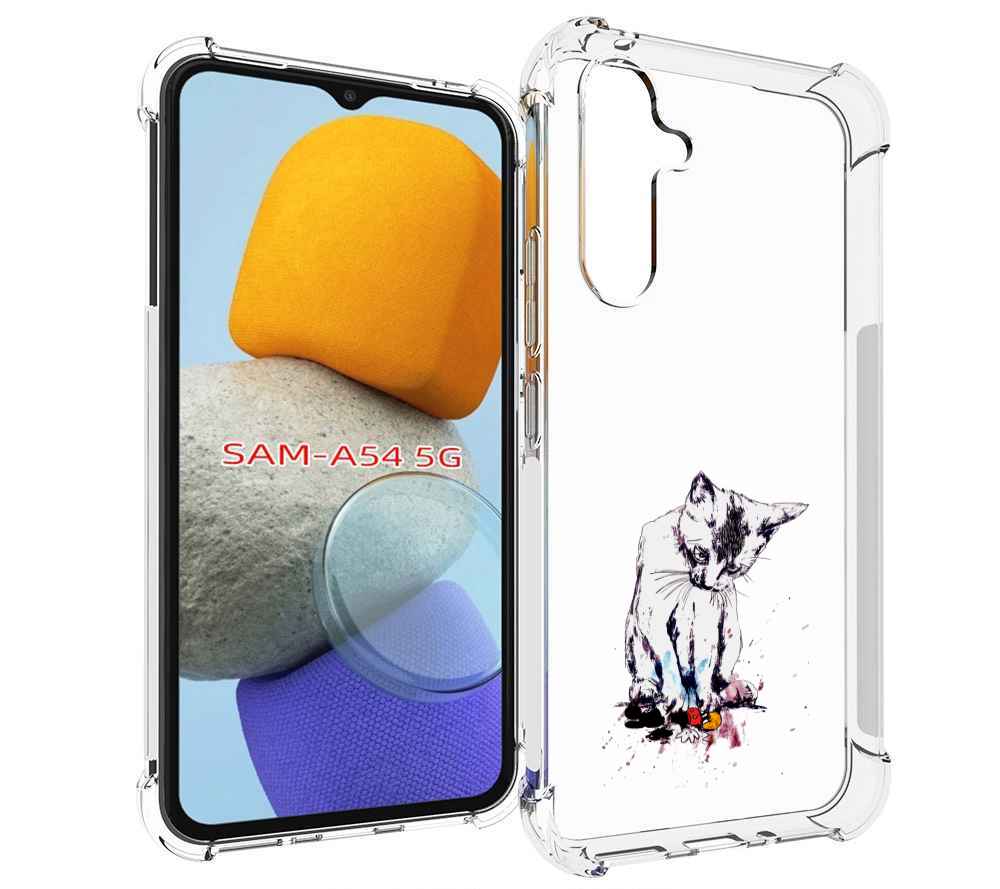 

Чехол MyPads кот и микки для Samsung Galaxy A54, Tocco