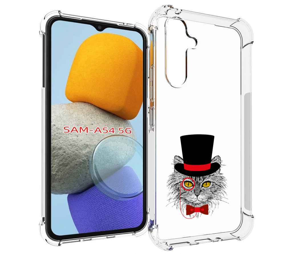 

Чехол MyPads кот в шляпе для Samsung Galaxy A54, Tocco