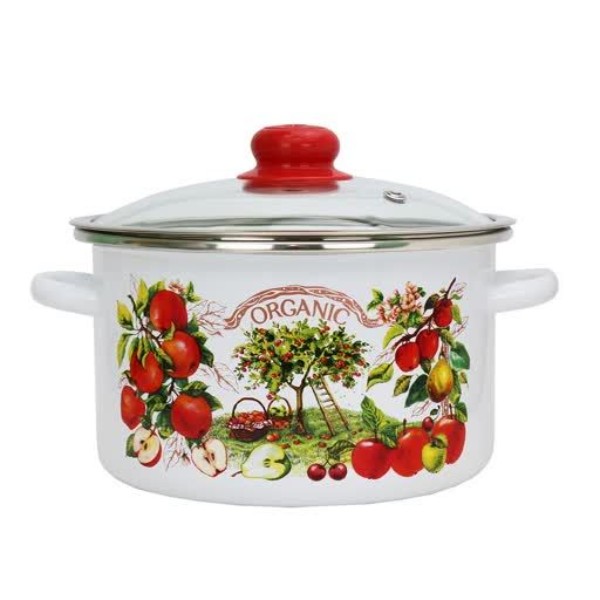 

Кастрюля 4,0л. эмалированная цилиндическая Organic, В ассортименте