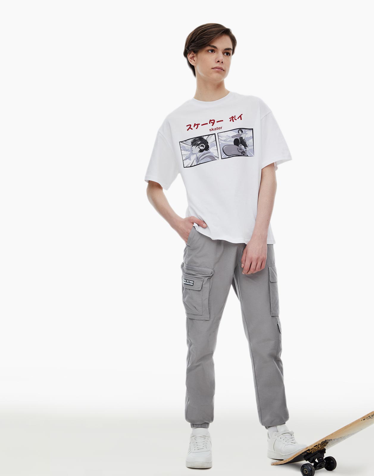 Серые брюки Jogger с карманами-карго для мальчика р.128